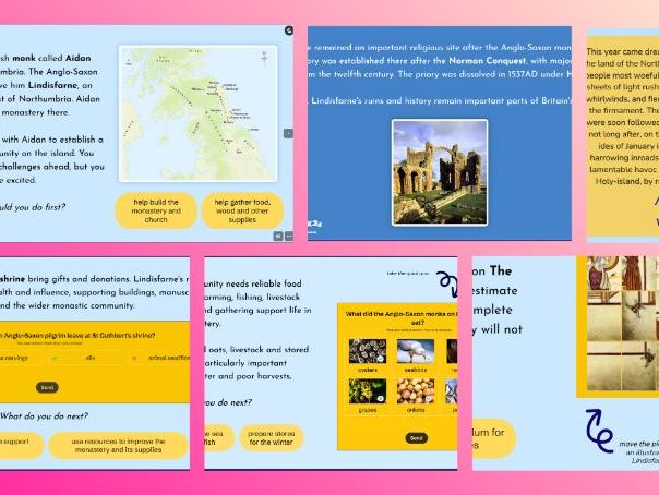 KS2 Anglo-Saxons & Vikings - Life on Lindisfarne: Interactive Decision Making Activity