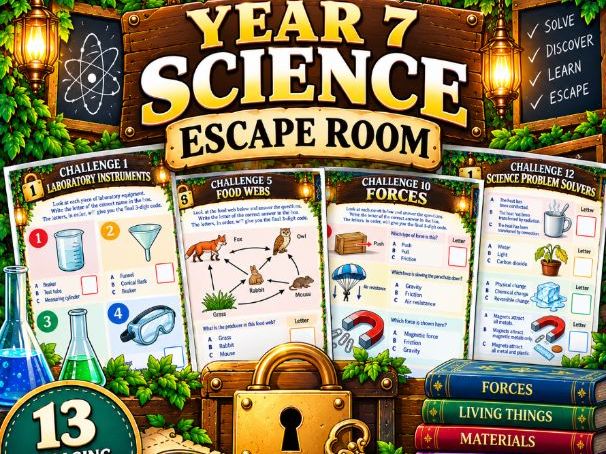 Year 7 Science Escape Room | KS3 Science Revision Activity