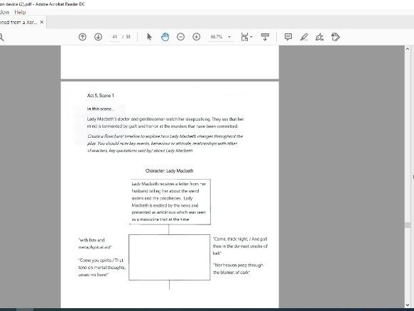 Complete workbook for 'Macbeth'