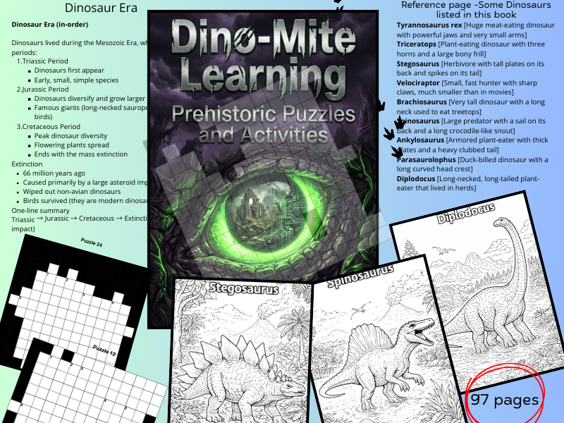 Dino-Mite Learning – Prehistoric Puzzles and Activities for Grades 4–7