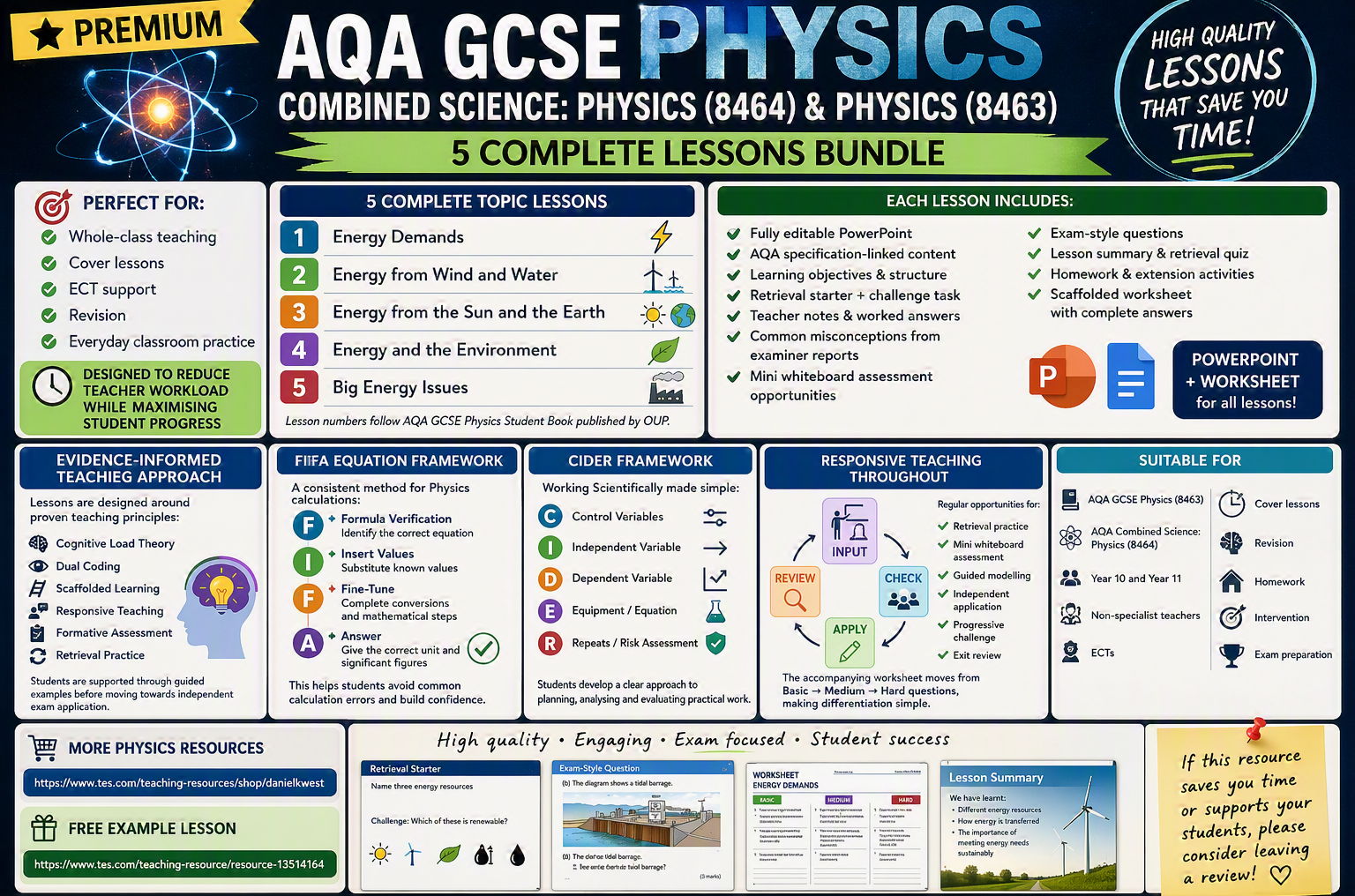 P3 Energy Resources (AQA 1-9 Combined Trilogy & Separate Physics)