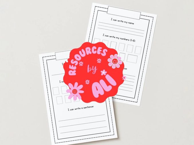 EYFS Name / Numbers / Sentence Monthly Tracker Sheet