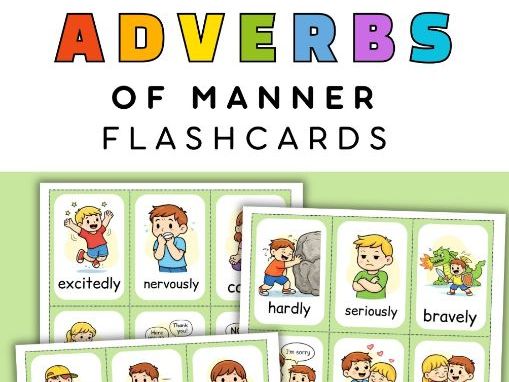 Adverb of manners picture flashcards.