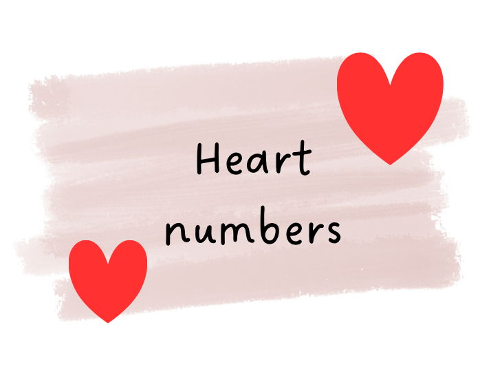Number hearts 1-5 - Valentine