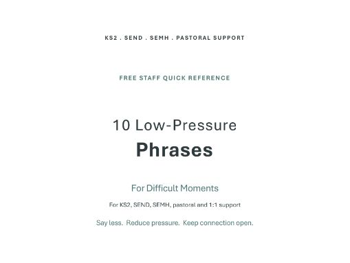 10 Low-Pressure Phrases for Difficult Moments – FREE Staff Quick Reference