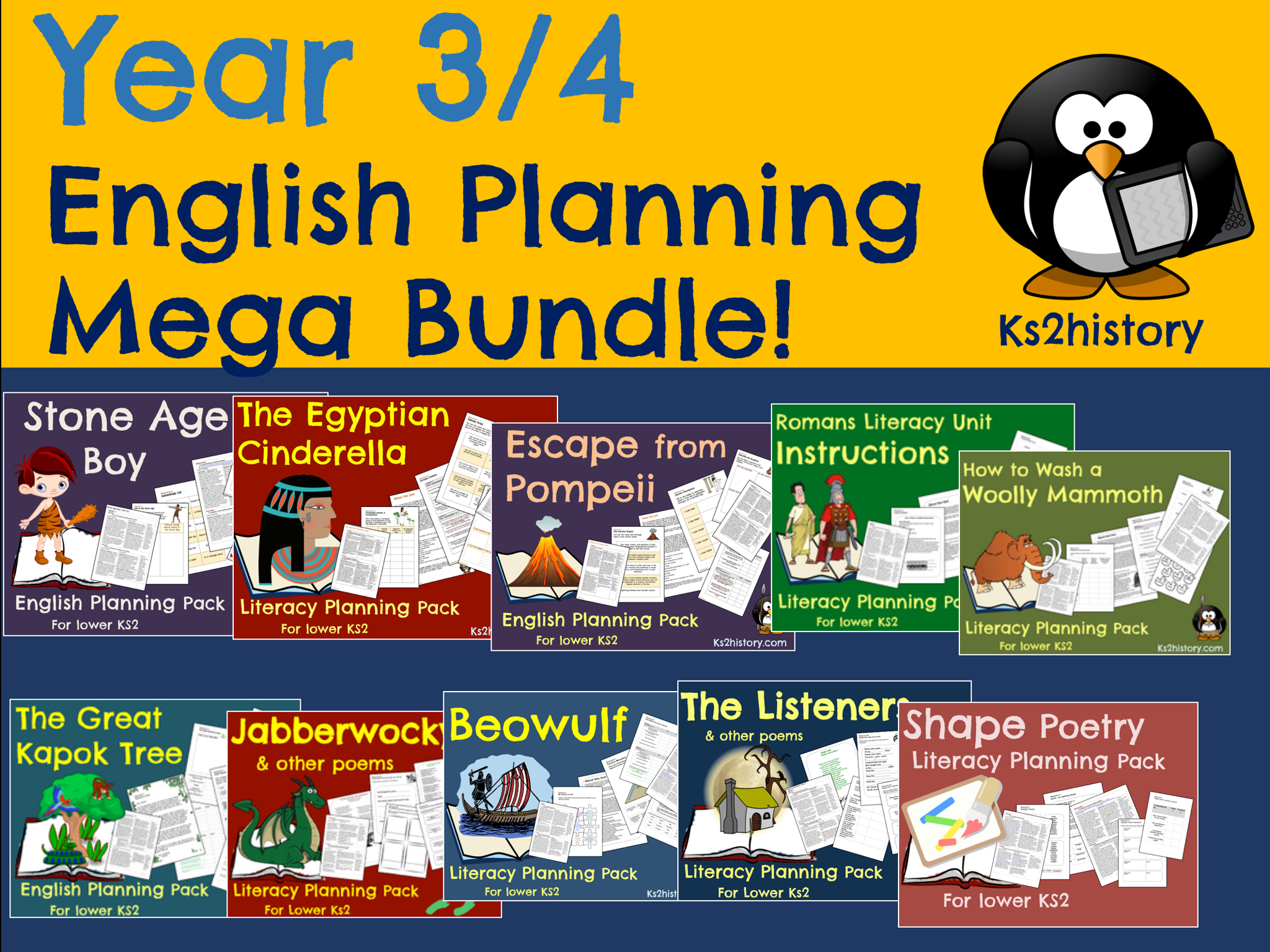 Year 3 / Year 4 English Planning Bundle