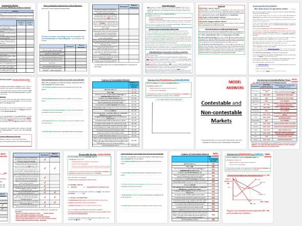 Contestable Markets A-Level Booklet (Edexcel & AQA). Market Structure - Contestability.