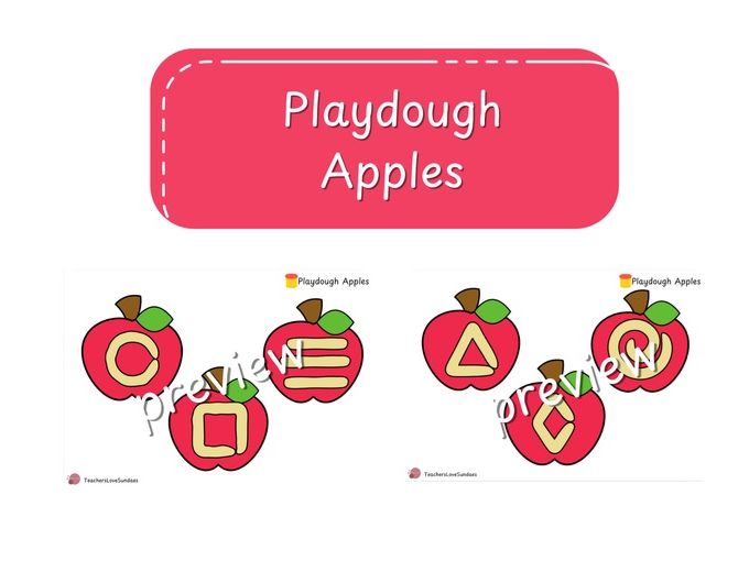 Playdough Apples