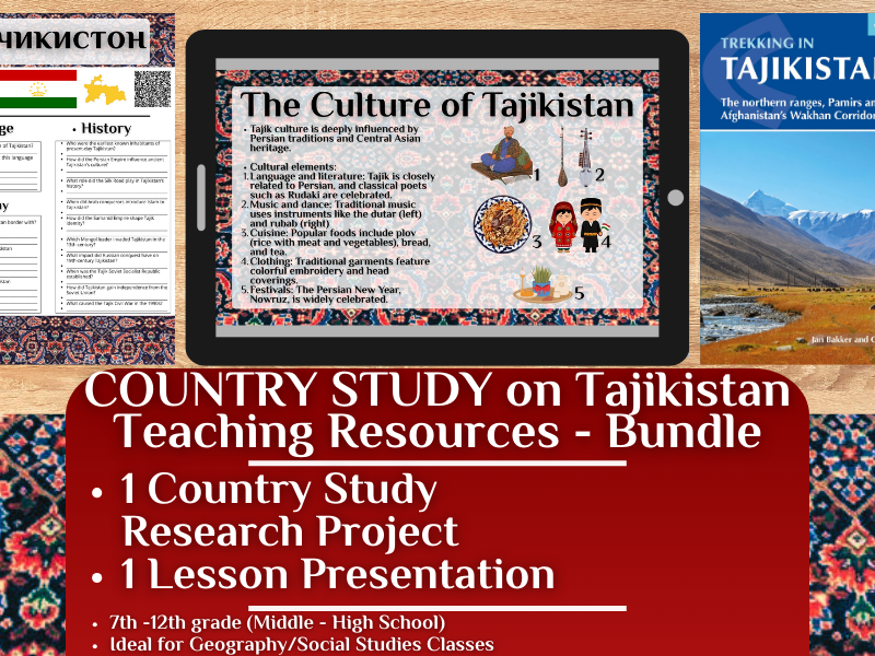 Country Study Teaching Resources - Tajikistan - Social Studies + Geography