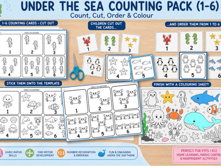 Counting Sea Creatures Activity Pack