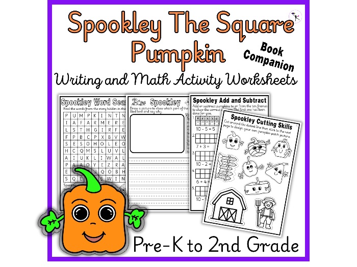 Spookley The Square Pumpkin Math And Literacy Worksheets K-2nd Grade Activities