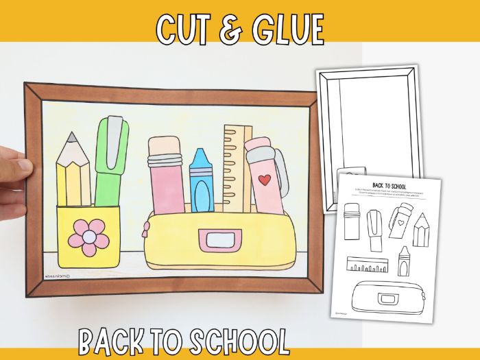 Cut and Stick - Back to School Craft for Kids