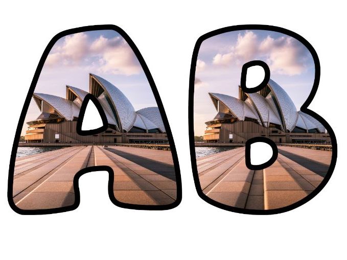 Sydney Opera House Highly Lettering Set | Classroom Display | Upper & Lowercase, 0-9 and Signs
