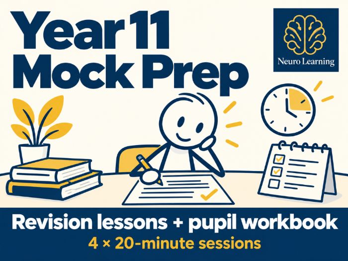 Year 11 Mock Exam Preparation Pack | Revision Lessons and Pupil Workbook
