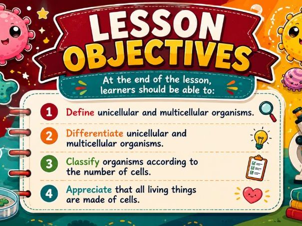 Unicellular and Multicellular Lesson