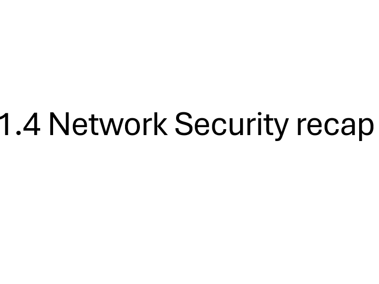 OCR GCSE J277 Computer Science 1.4 Network Security Recap
