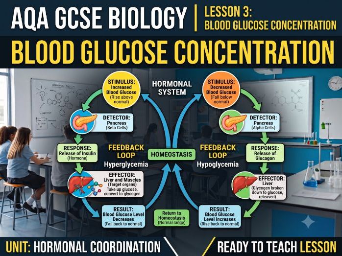 AQA GCSE Biology Hormonal Coordination Lesson 3: Blood Glucose