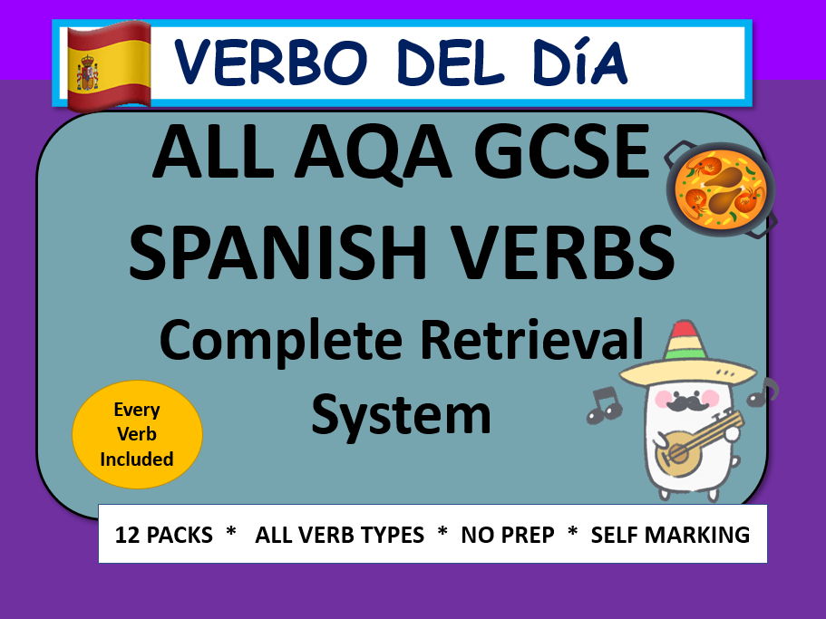 AQA GCSE Spanish Verbo Del Día Full Verb System