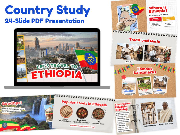 Ethiopia Country Study | 24-Slide Geography & Culture Presentation