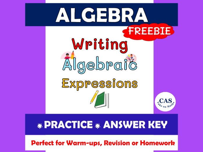 Algebra Freebie – Writing Algebraic Expressions | Free Worksheets & Answers