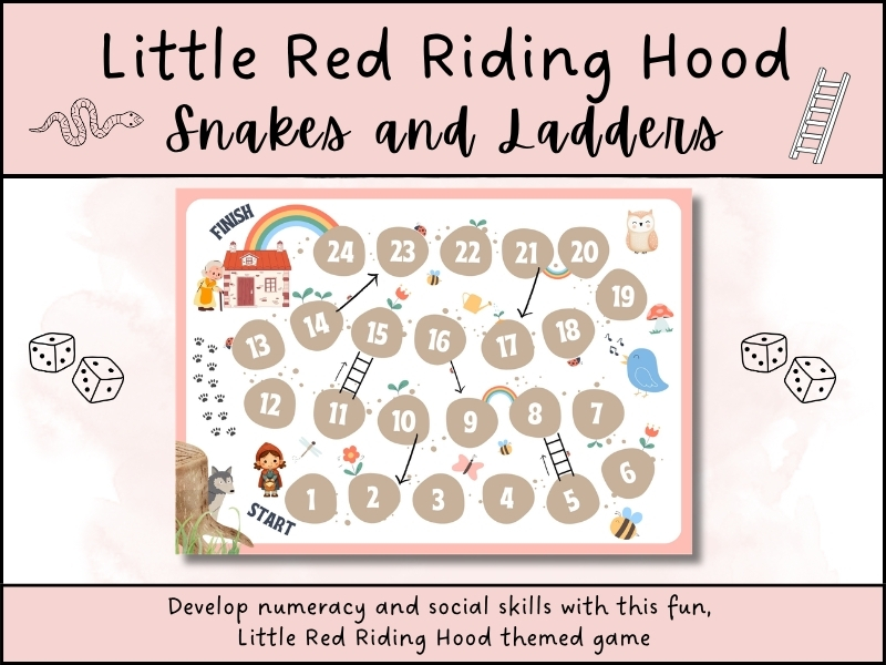 Little Red Riding Hood Snakes & Ladders Game