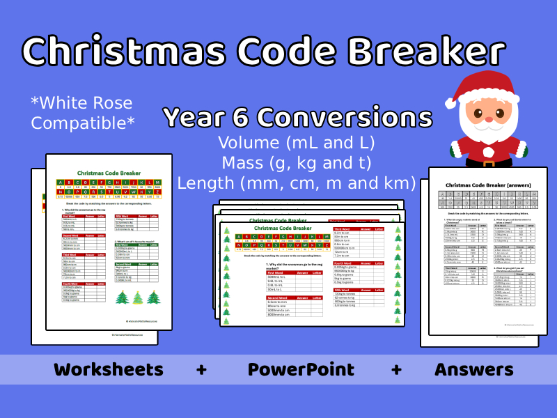 Year 6 Conversions Christmas Code Breaker