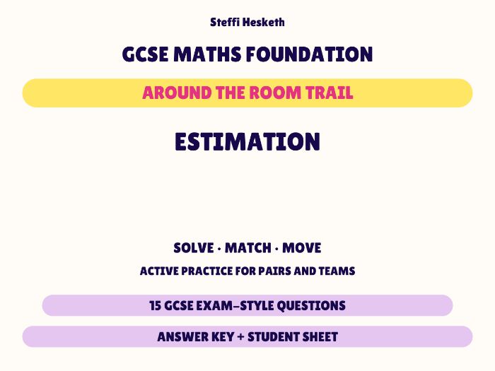 GCSE Foundation Maths Estimation | Around the Room Trail