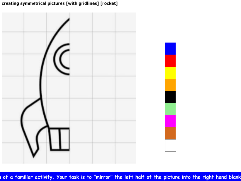 creating symmetrical pictures [with gridlines] [rocket]