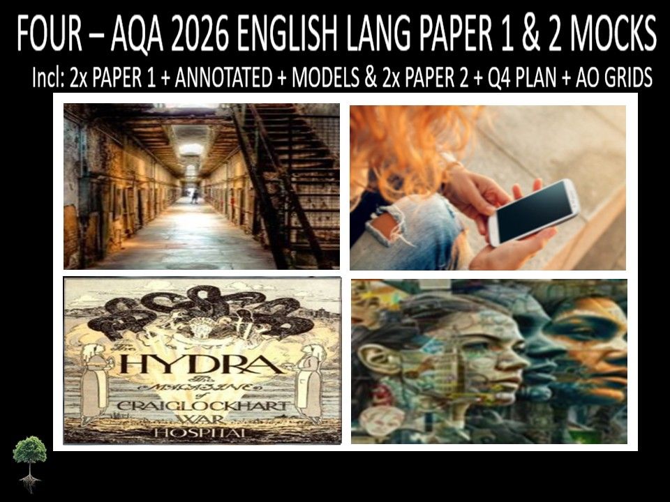 FOUR - AQA PAPER 1 & 2 | 2026 FULL MOCKS | ANNOTATED | Q4 PLAN | AO GRIDS | MODELS