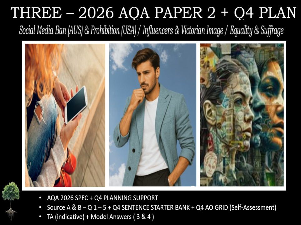 THREE - AQA PAPER 2 | 2026 FULL MOCKS | Q4 PLAN
