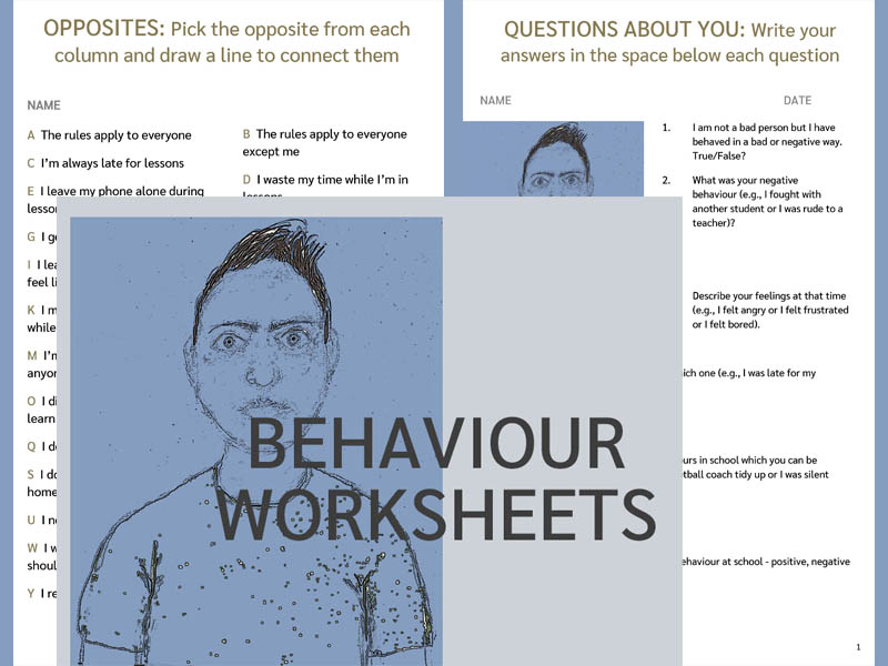 Behaviour Worksheets (UK)