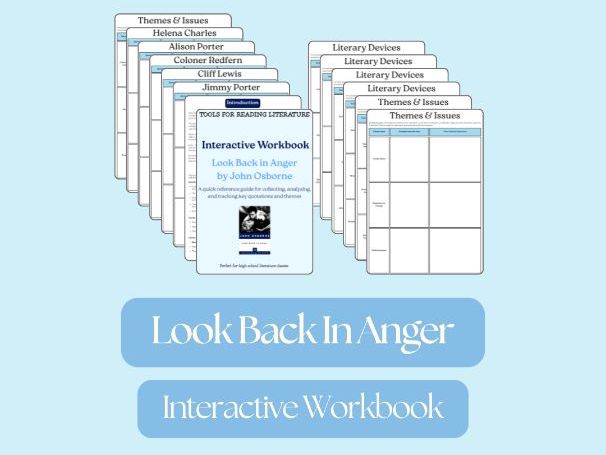 Look Back in Anger – Interactive Workbook: Key Quotes, Themes & Literary Devices