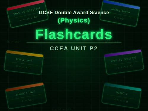 CCEA DAS: Physics P2 year 12 complete Flash cards (112 cards)
