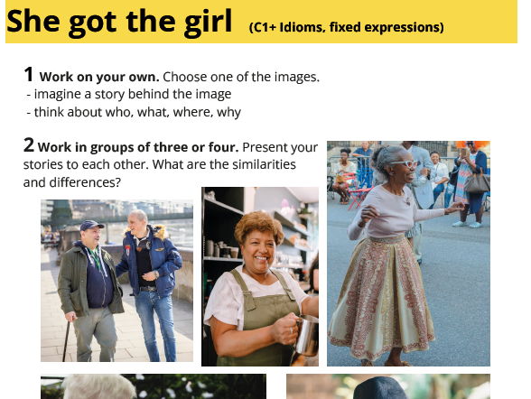 C1 Idioms & Fixed expressions | Complete ELT lesson | She got the girl