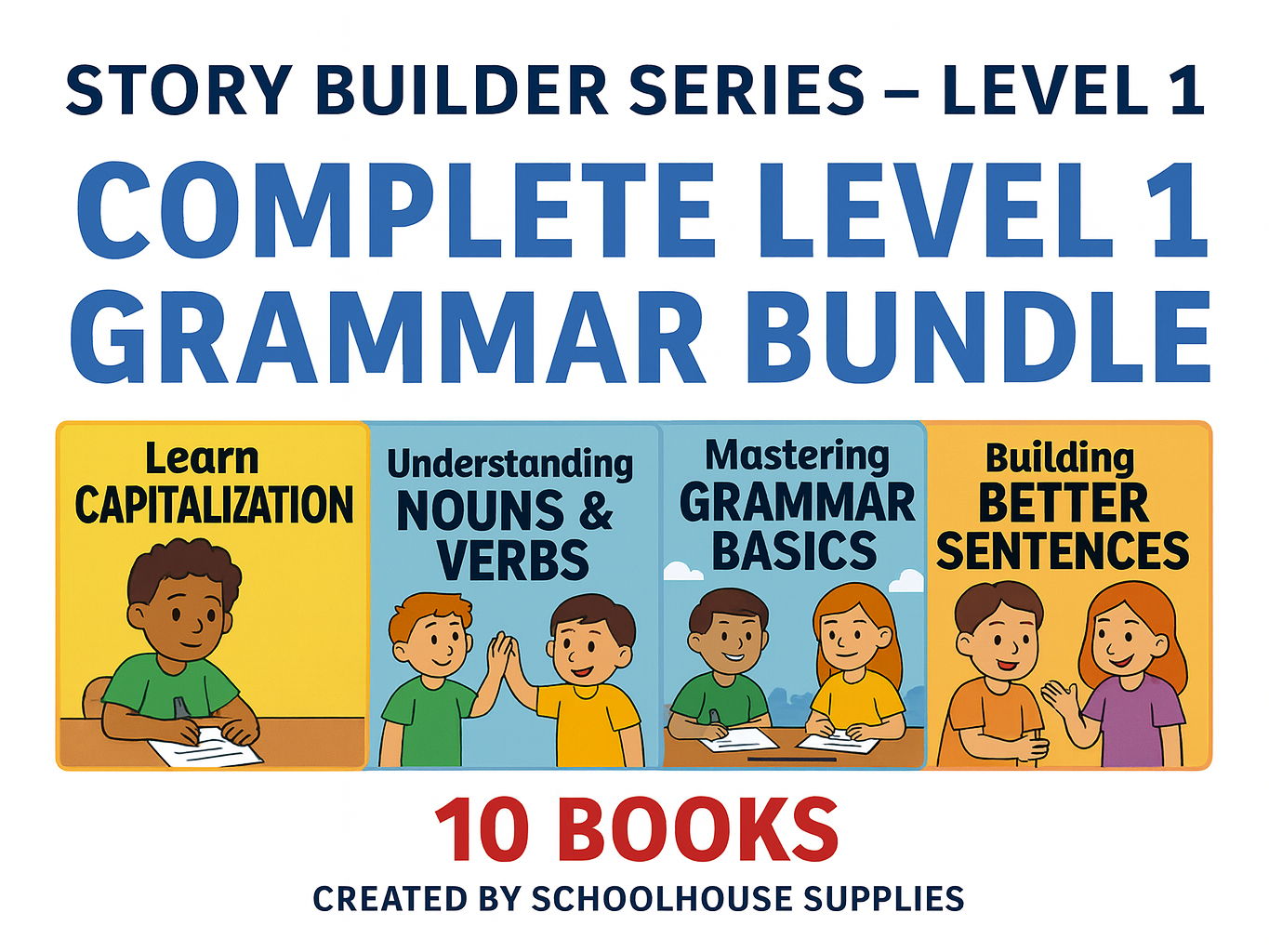 English Grammar Pro Mega Series – Level 1 Complete Collection (10 Books • Grades 3–5)