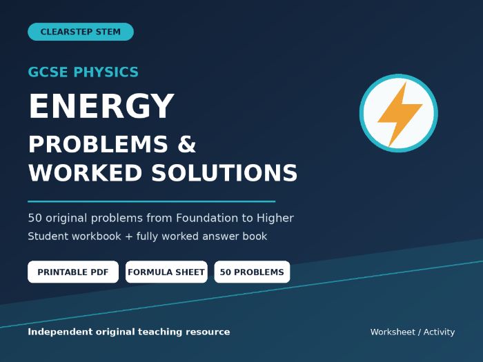 GCSE Physics Energy Problems and Solutions