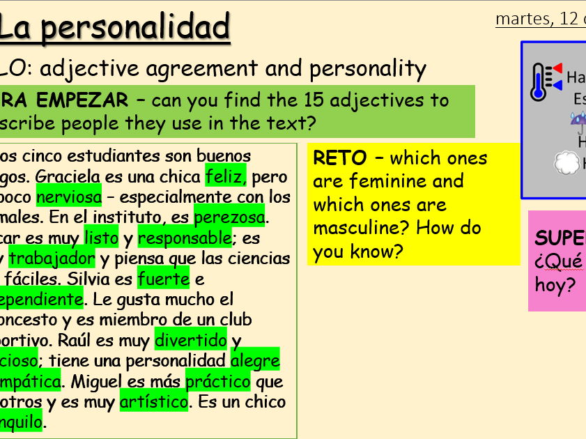 (AQA, New) Spanish - Unit 1