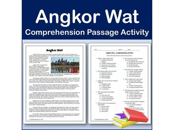 Angkor Wat | International Landmarks Reading Comp Passage & Activity Editable