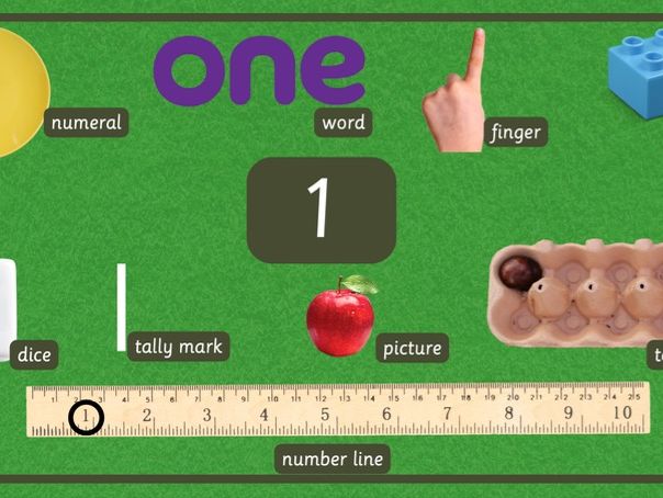 Number Representation Posters- Real/Natural Objects-Number 1
