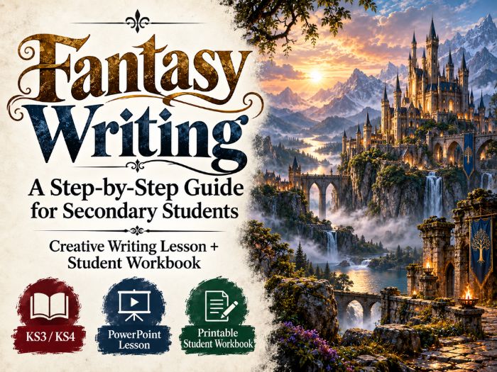 Fantasy Writing: A Step-by-Step Creative Writing Lesson + Student Workbook