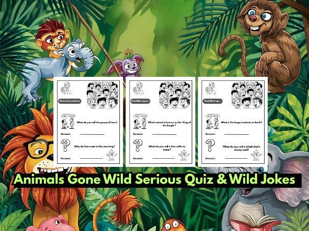 Animals Gone Wild Serious Quiz & Wild Jokes