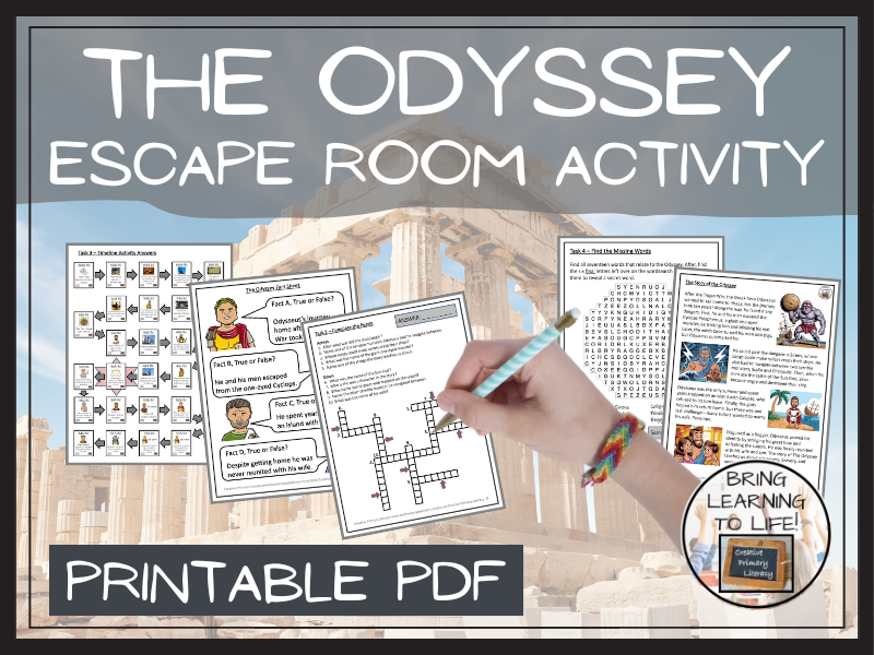 Homer's The Odyssey Escape Room Activity