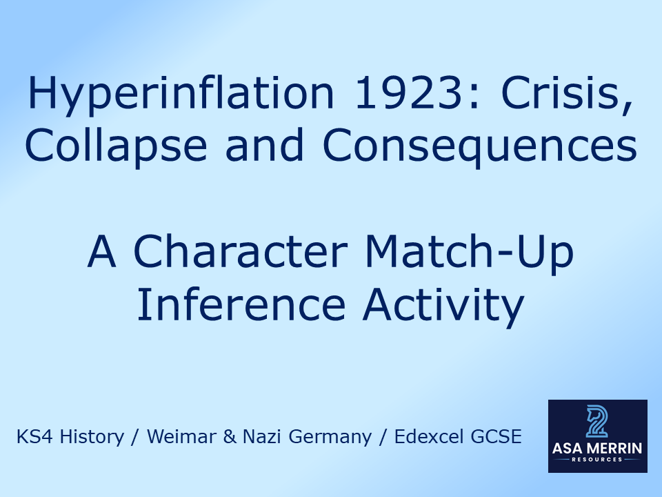 Hyperinflation 1923 Character Match-Up: Inference, Empathy & Evaluation | Free GCSE Resource