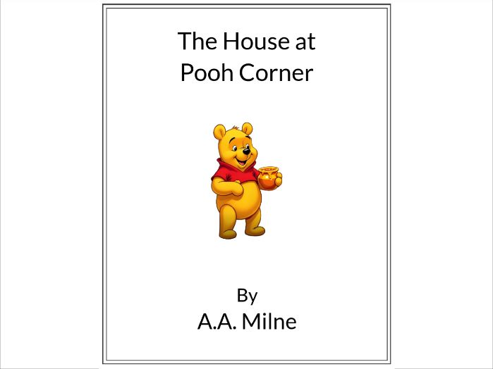 The House at Pooh Corner (Lesson Plan)