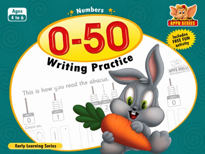 Numbers 0 to 50 Writing Practice Book