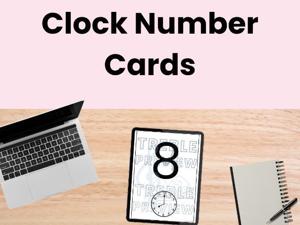 Clock Number Cards