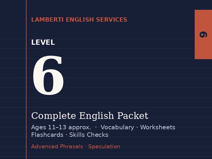 ESL Vocabulary Worksheets, Ages 11-13