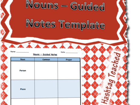 Nouns Guided Notes Template