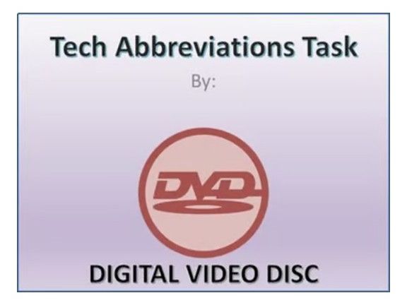 Business and Career Skills - Common Tech Abbreviations Activity