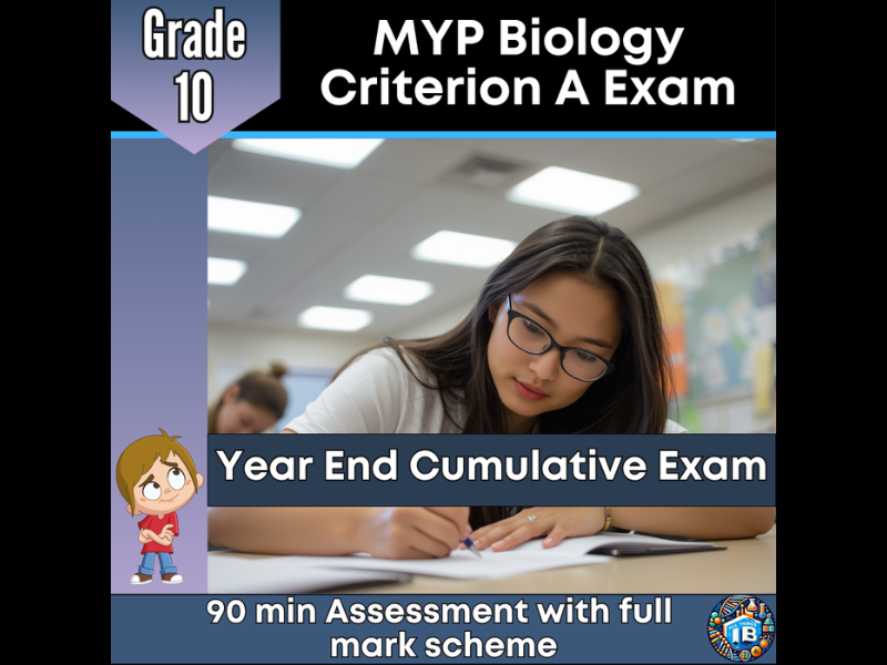 MYP Grade 10 Biology: Criterion A - End of Year Cumulative Exam - 2026